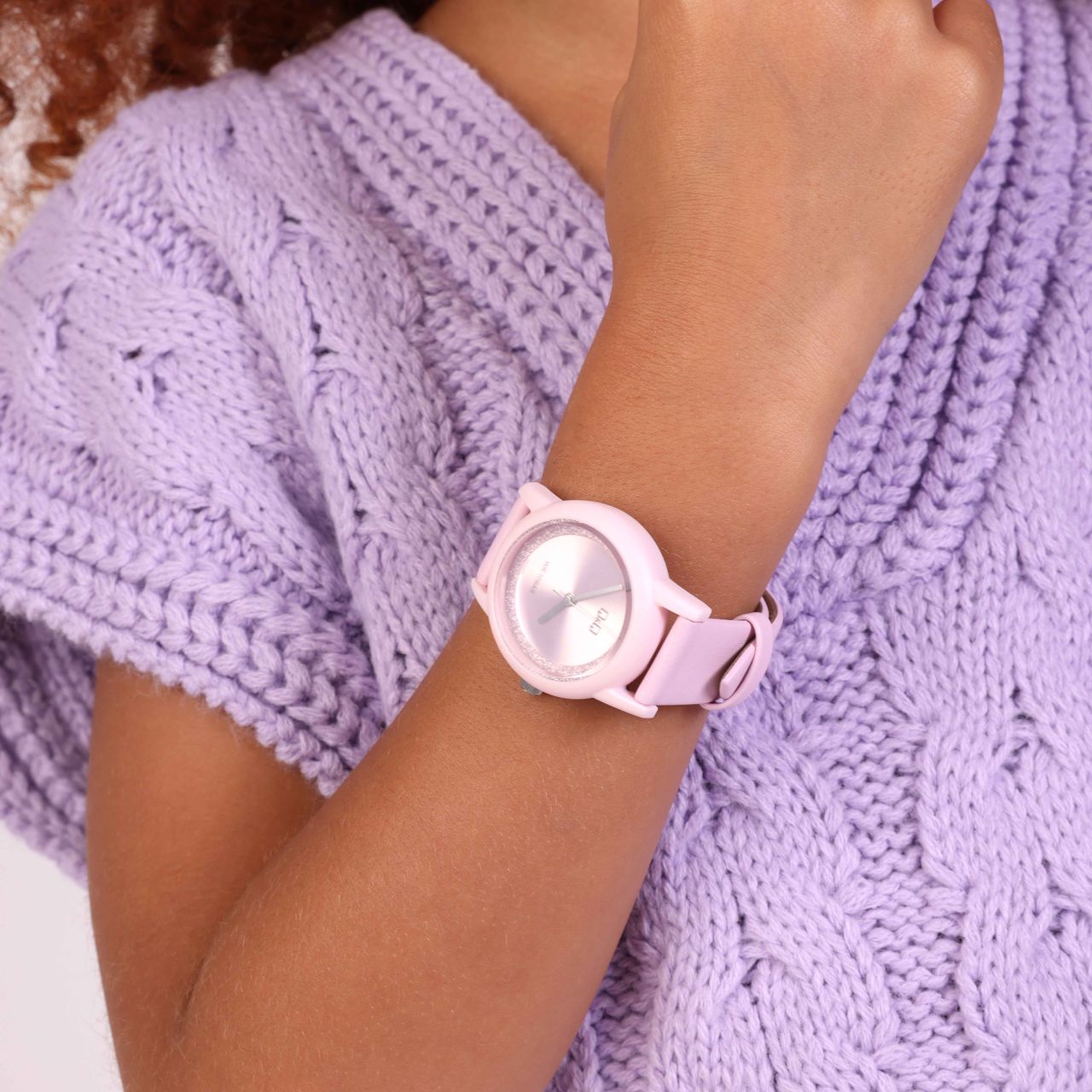 Q&Q Armbanduhr für Mädchen in Schmuckkästchen, rosa