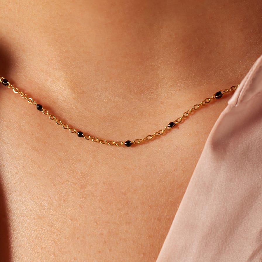 Stalen goldplated ketting voor dames
