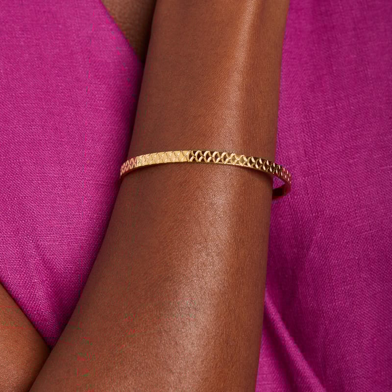 Stainless steel goldplated bangle voor dames