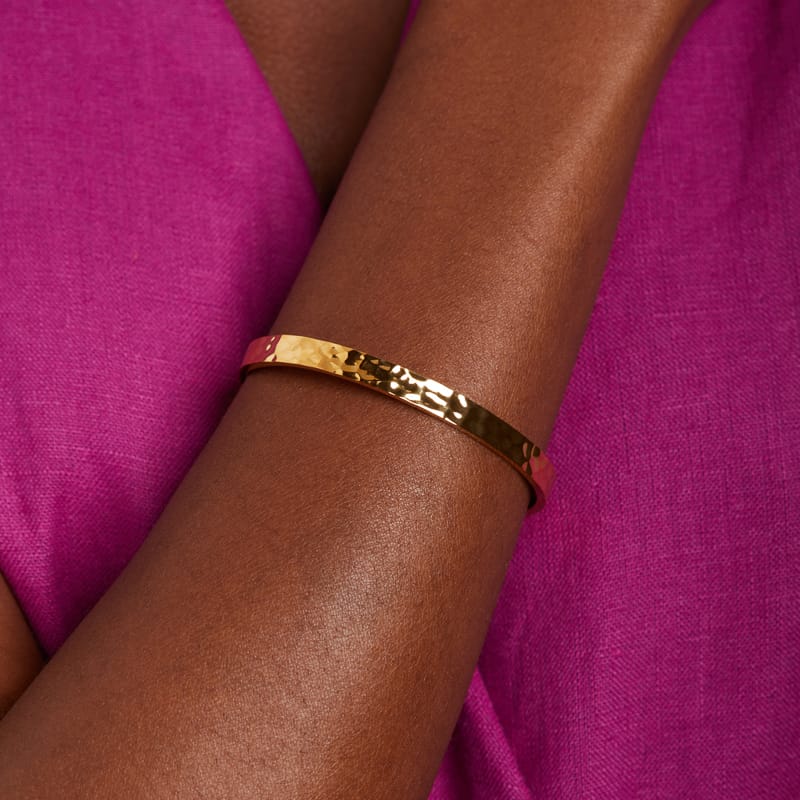 Stainless steel goldplated bangle voor dames