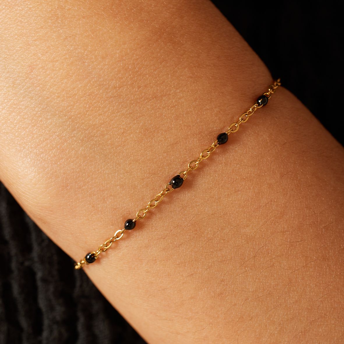 Stalen goldplated fantasiearmband voor dames