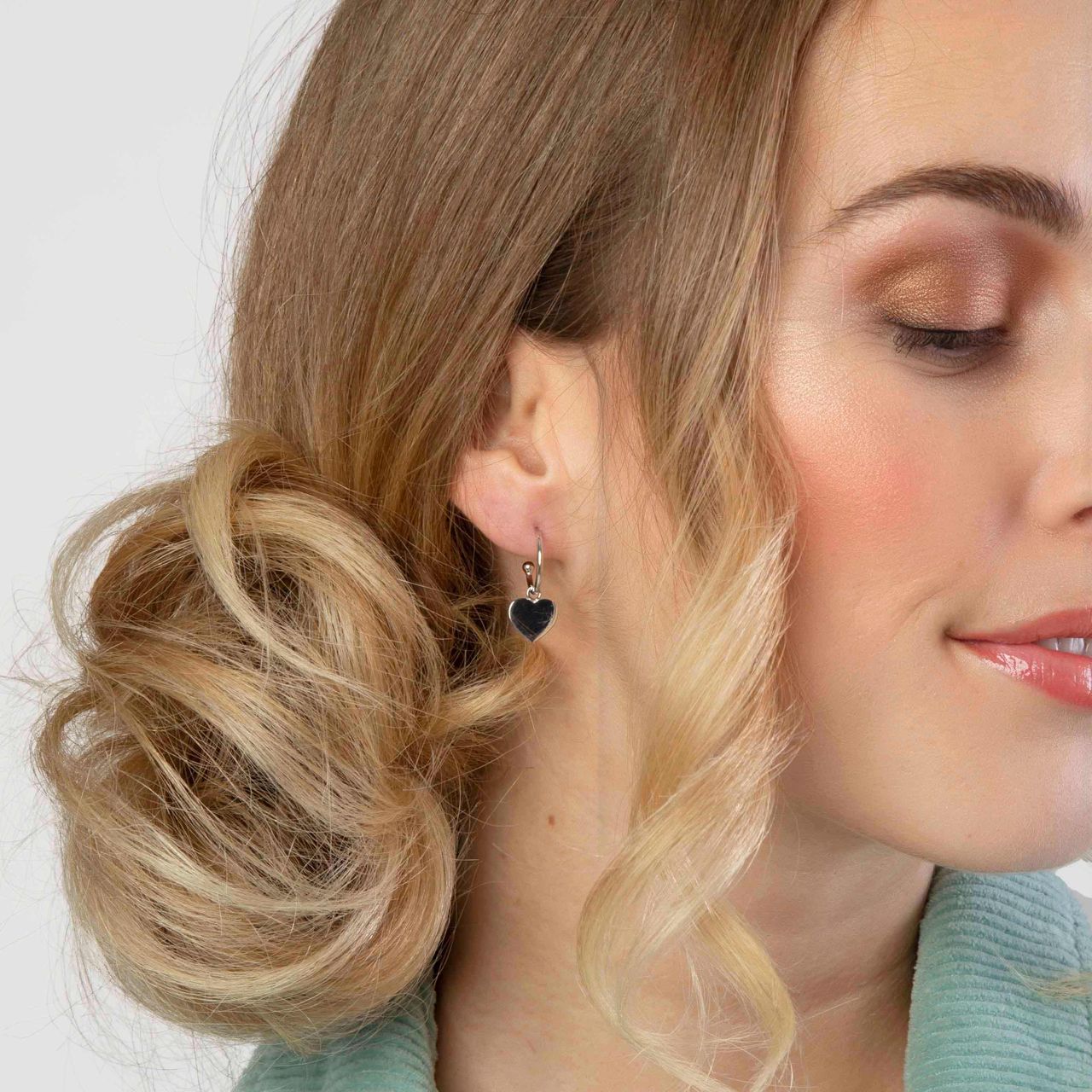 Zilveren oorbelhanger hart Mix&Match