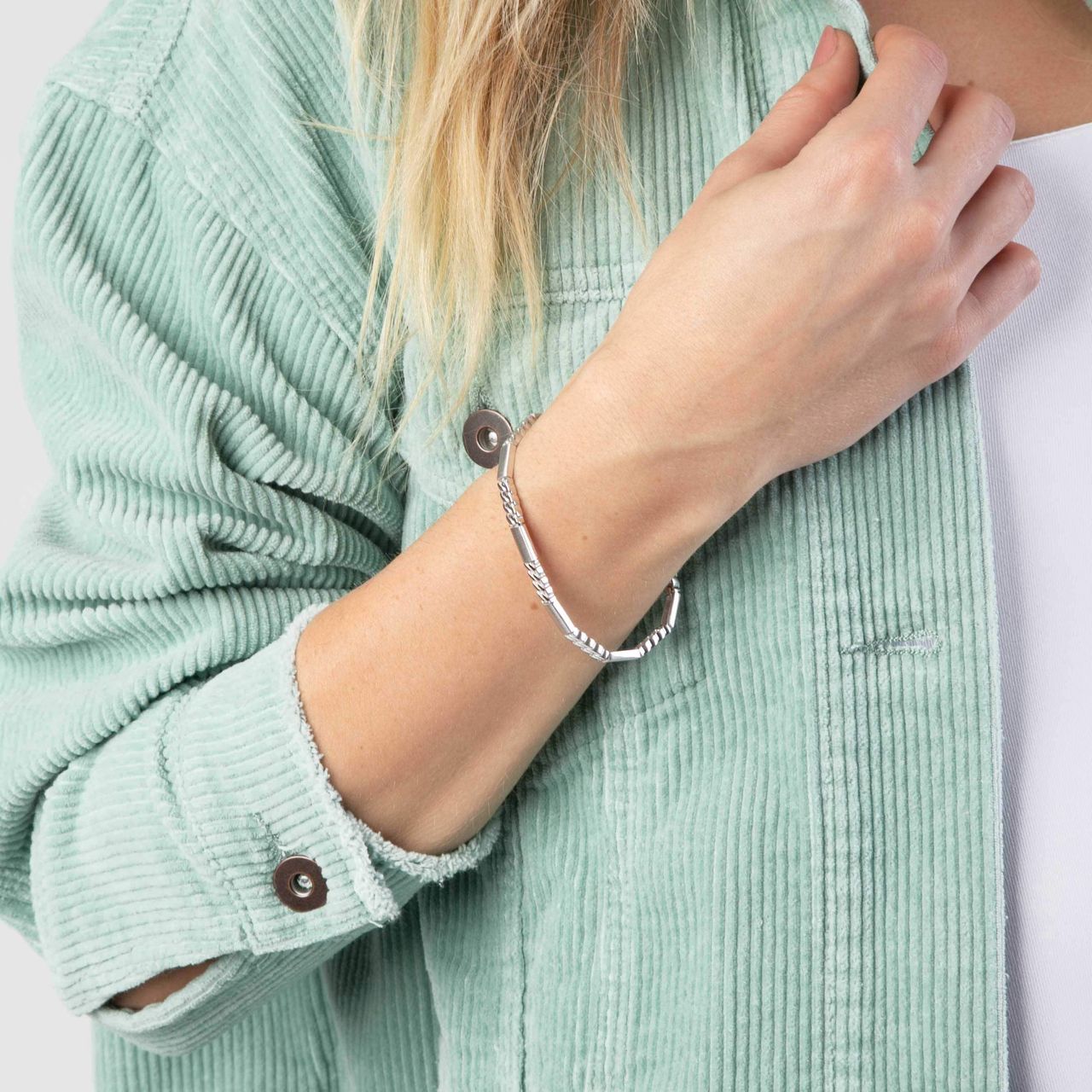 Zilveren armband mat/glans
