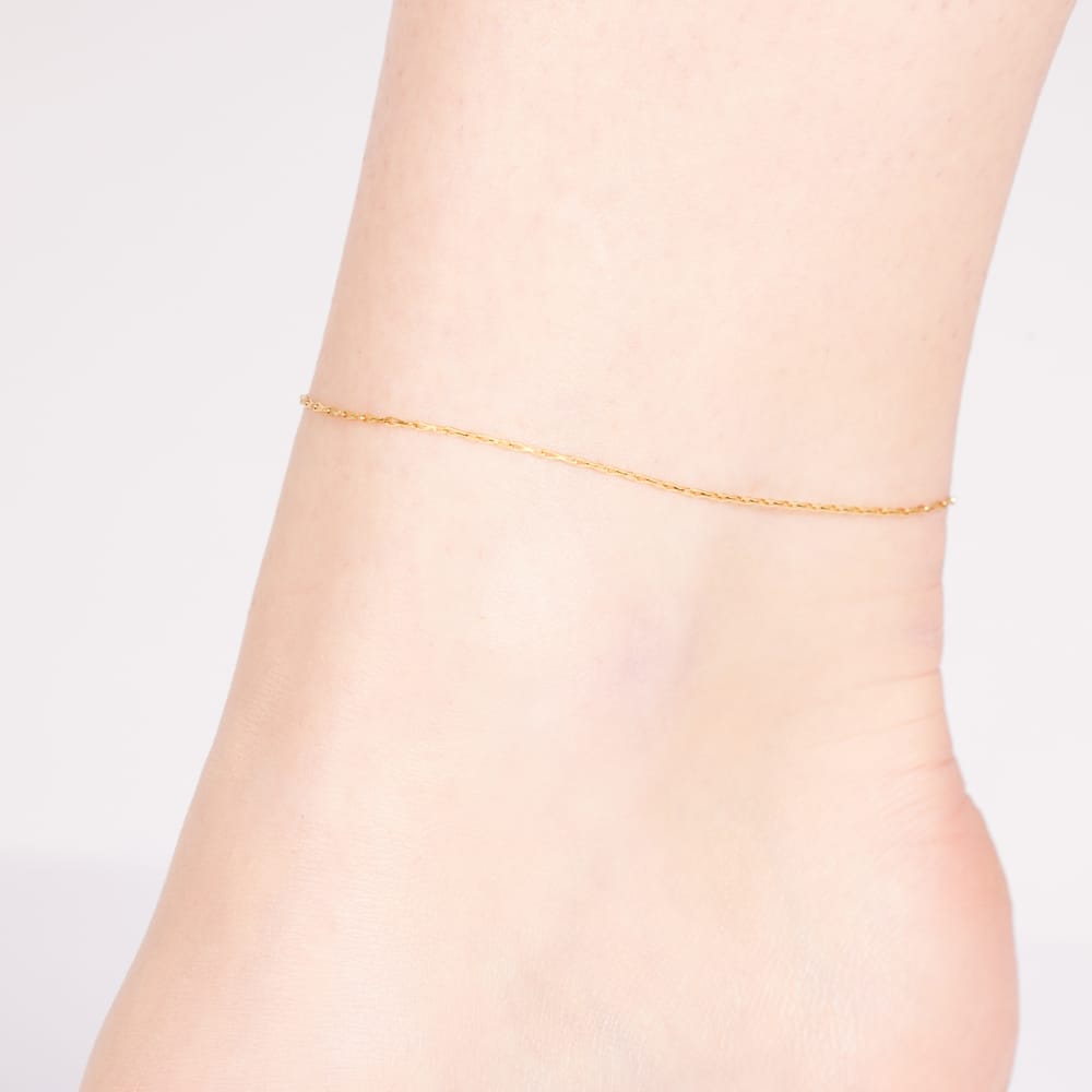 Stalen goldplated enkelbandje voor dames