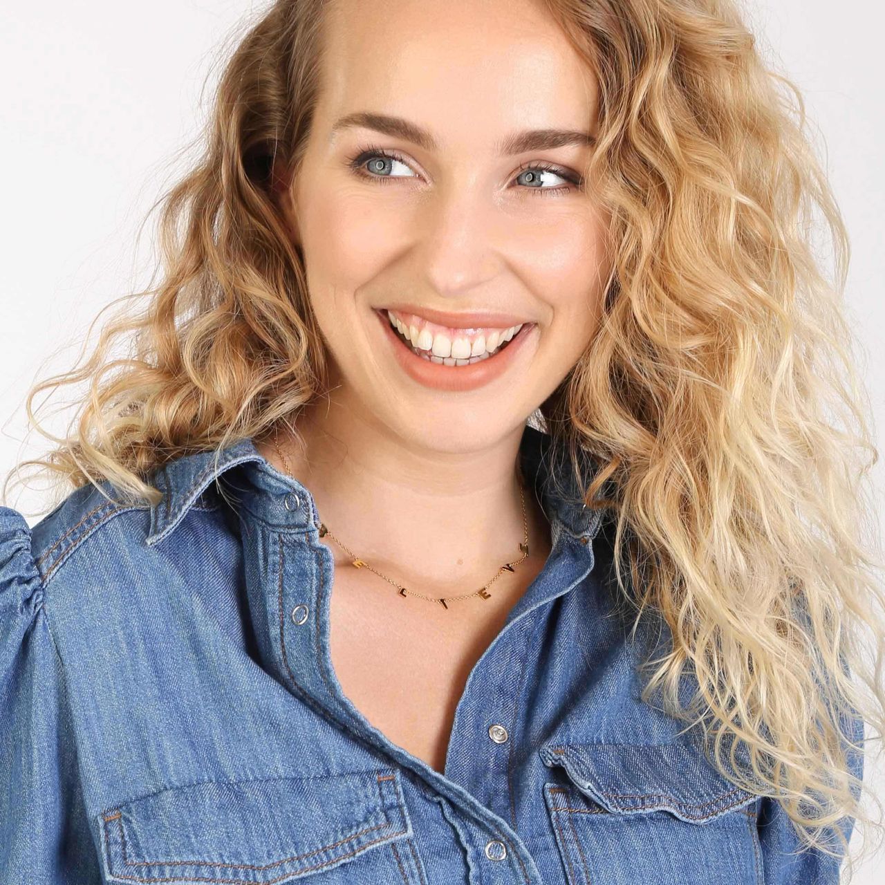 Zilveren ketting goldplated BELIEVE