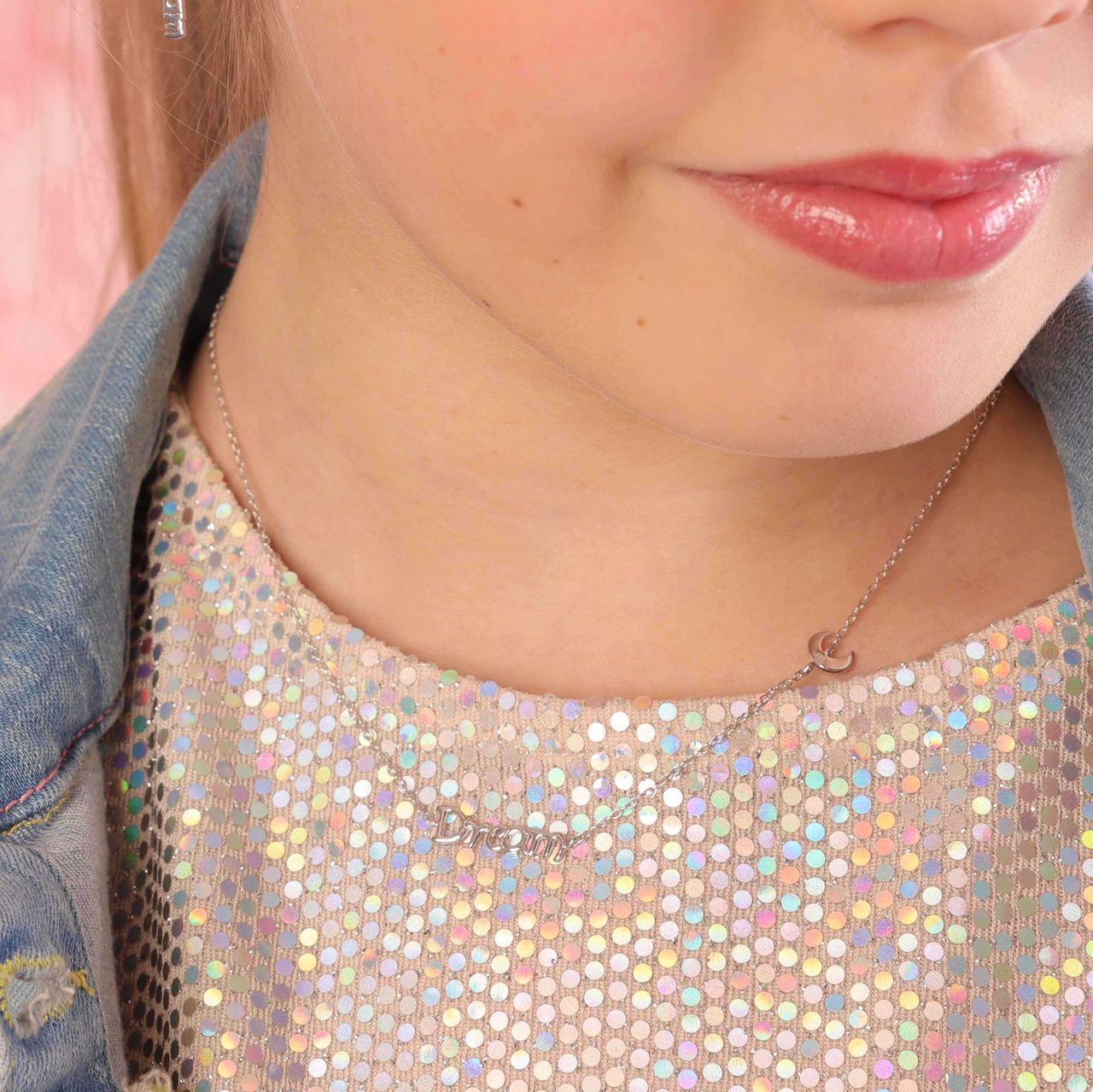 Zilveren ketting moon-dream