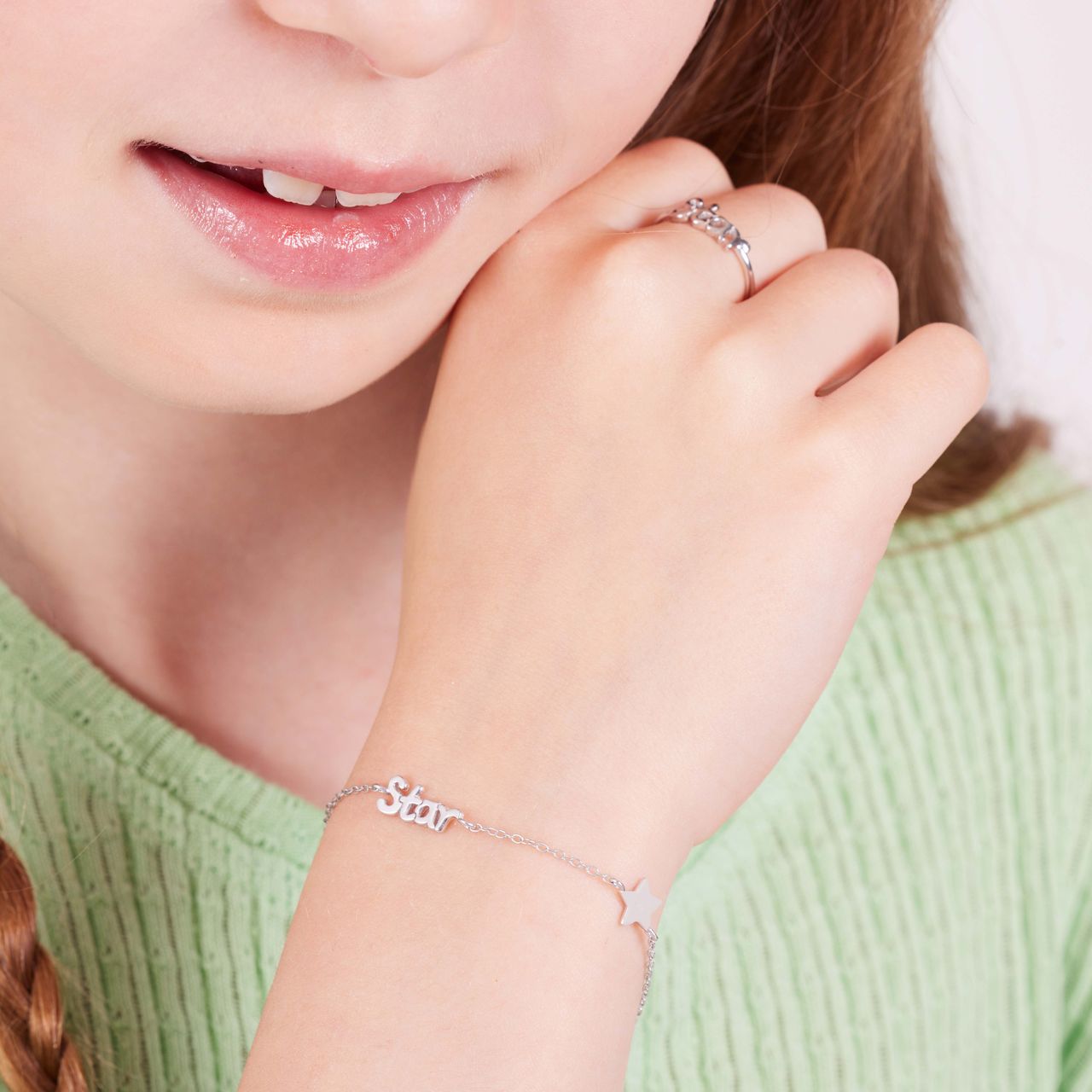 Zilveren armband star