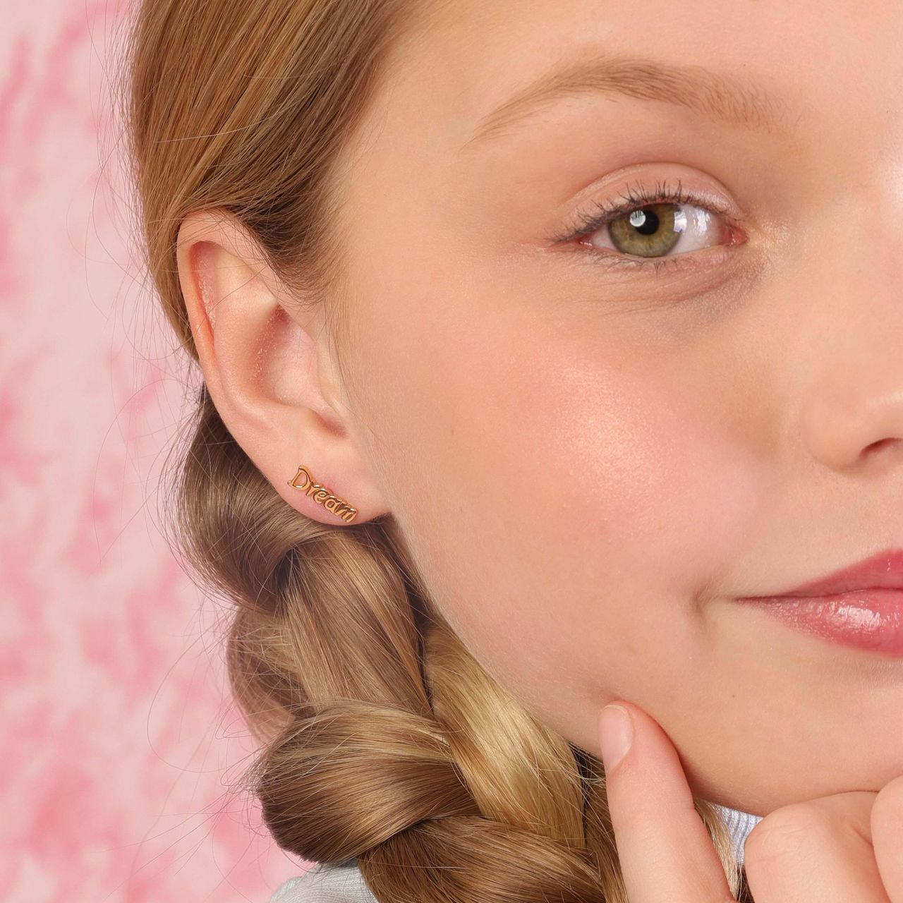 Zilveren goldplated kinderoorknoppen dream