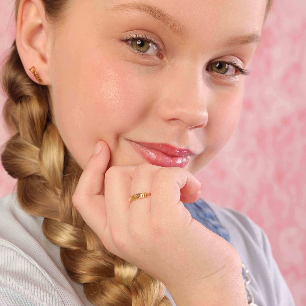 Zilveren goldplated kinderring