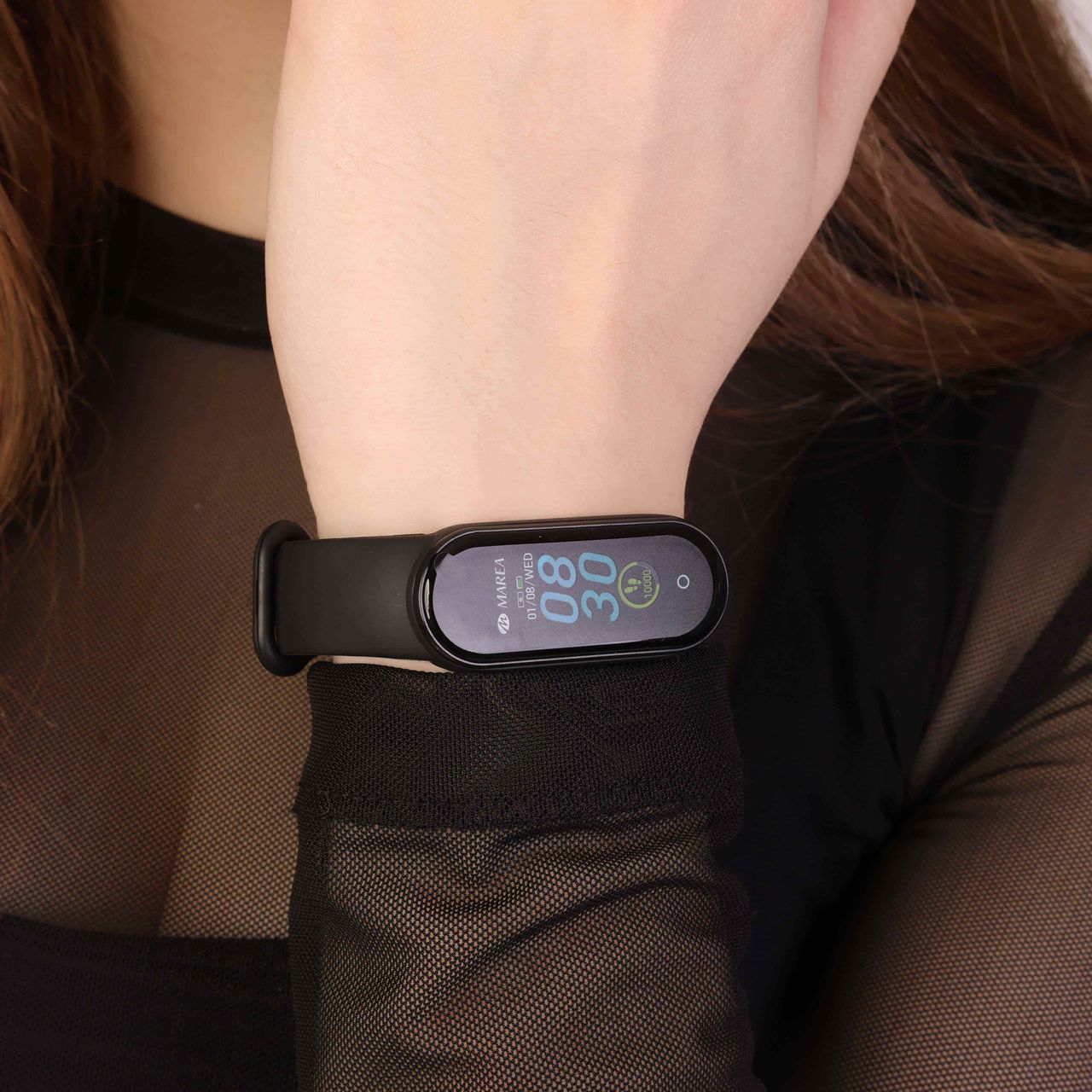 Marea smartwatch met zwarte rubberen band B57007/1
