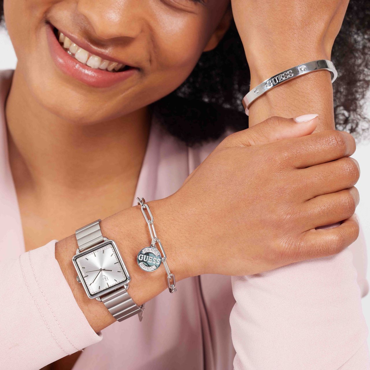 Guess-Armband, Edelstahl, Closed-Forever