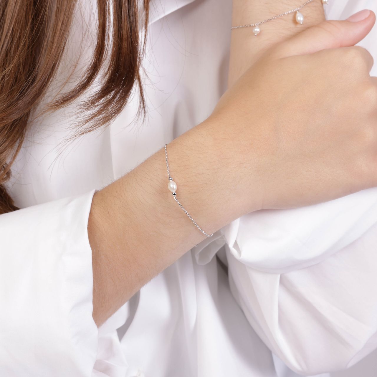 Zilveren armband zoetwaterparel