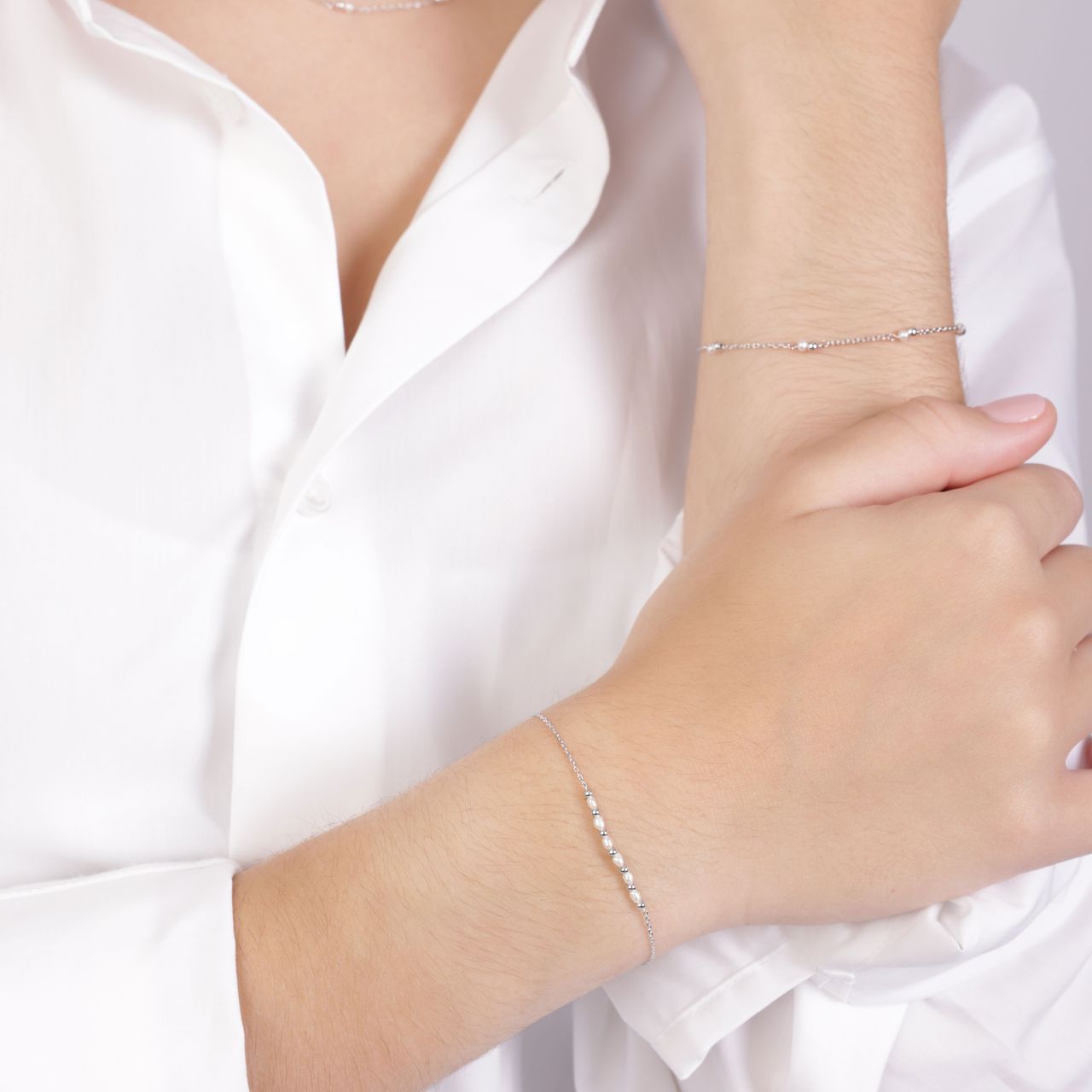 Zilveren armband zoetwaterparels