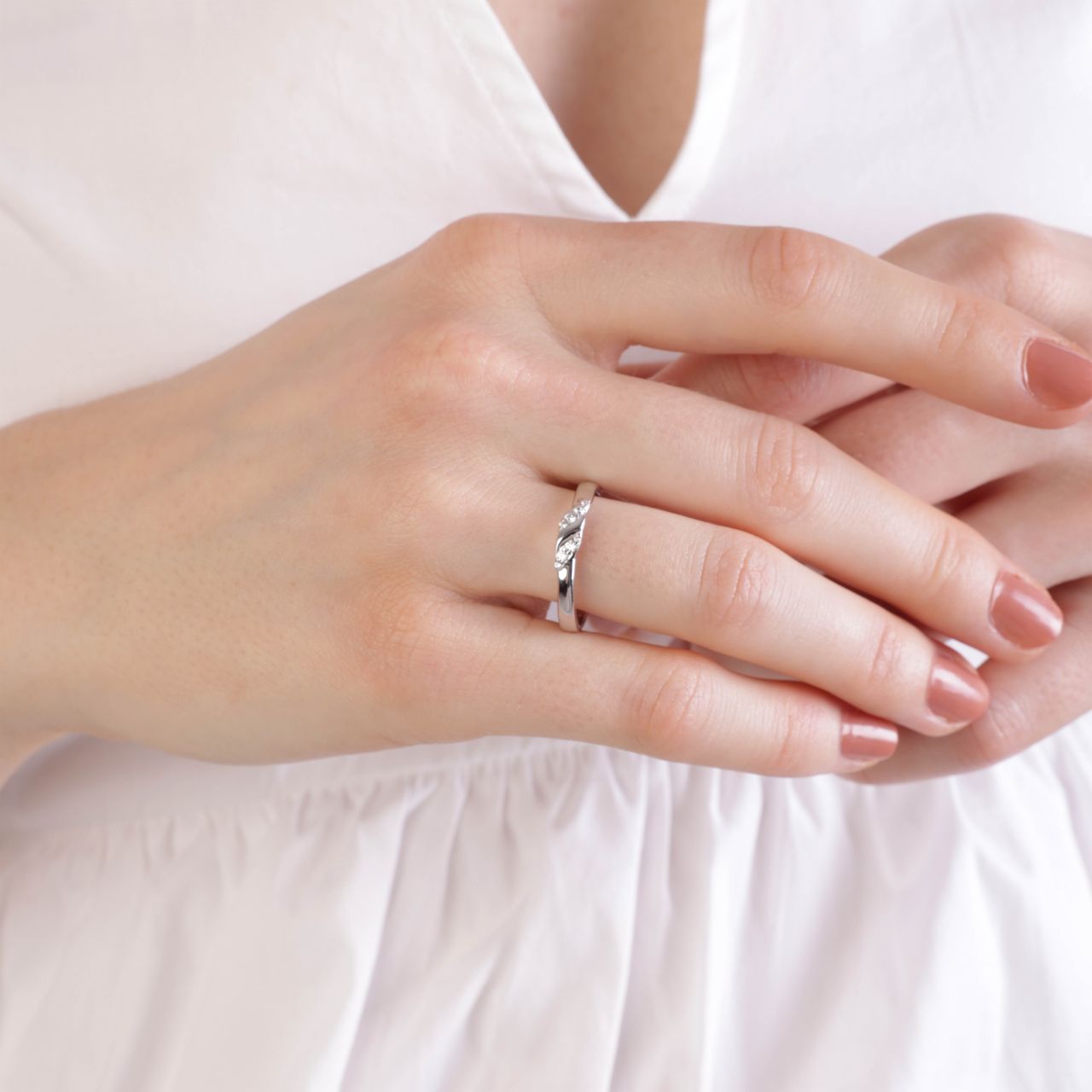 Zilveren ring met zirkonia