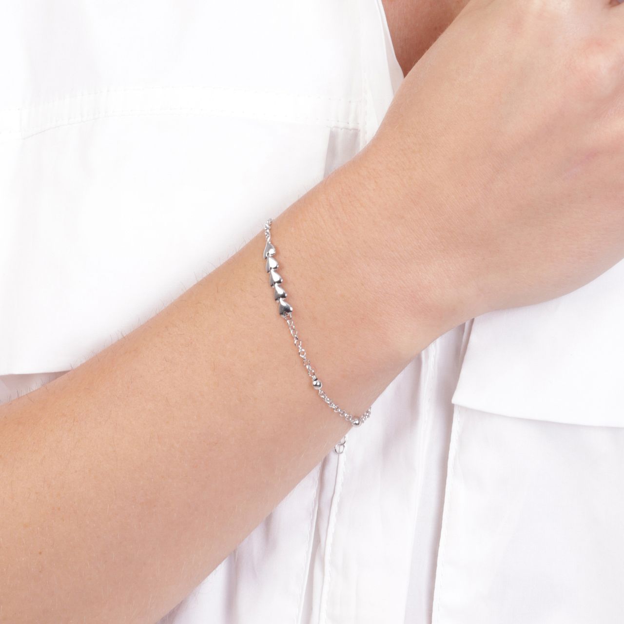 Armband, 925 Silber, Herzchen
