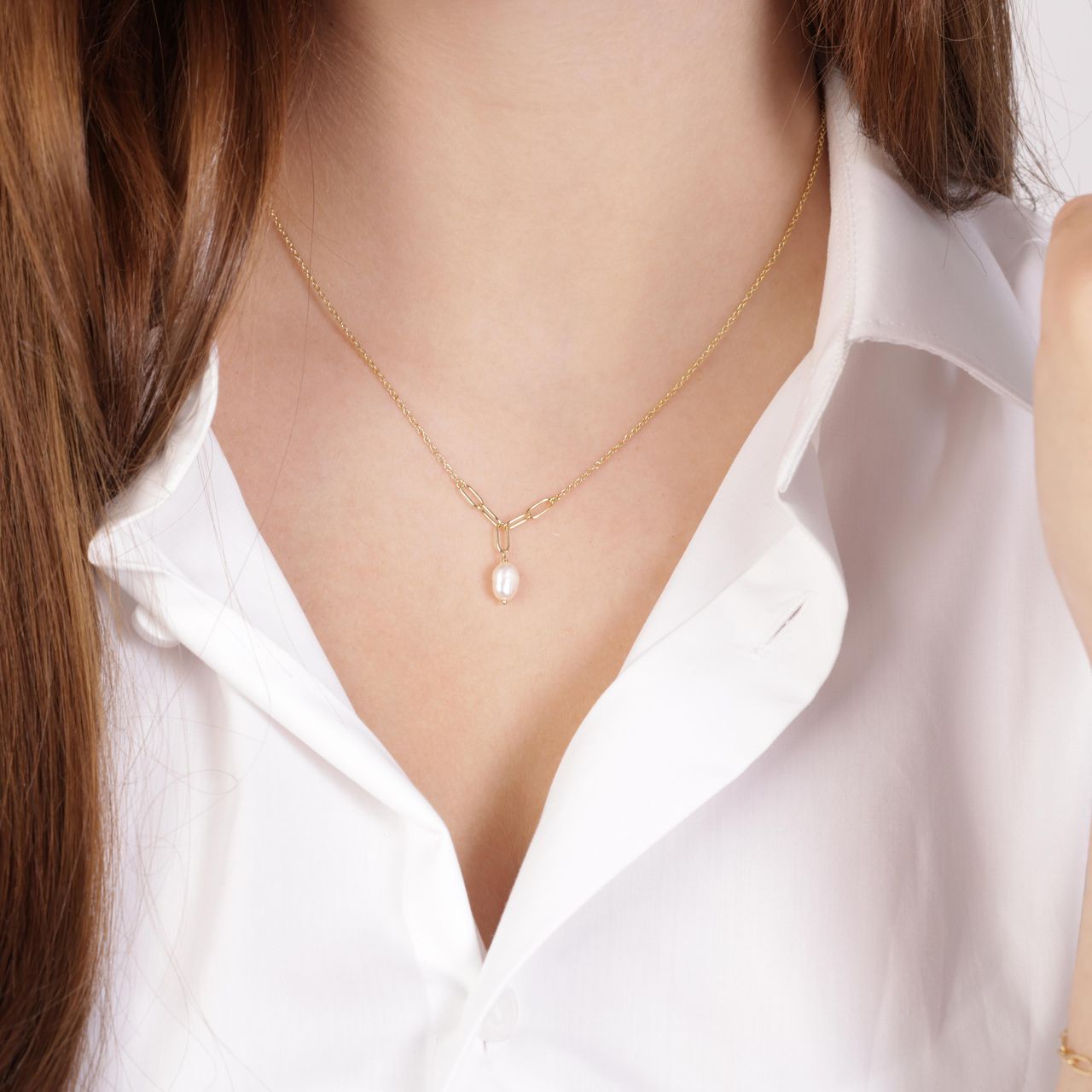 Zilveren goldplated ketting met hanger voor dames
