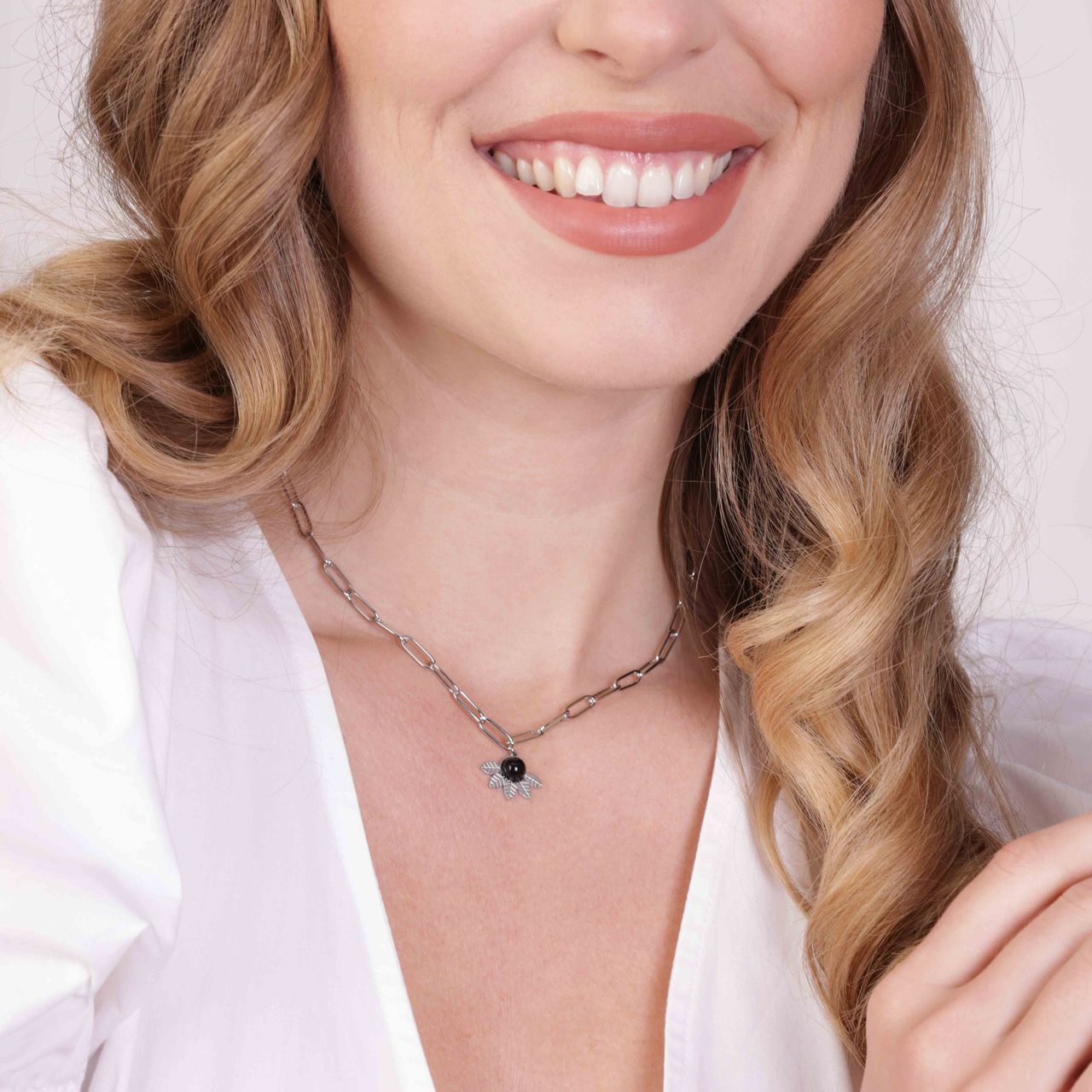 Stalen ketting met hanger