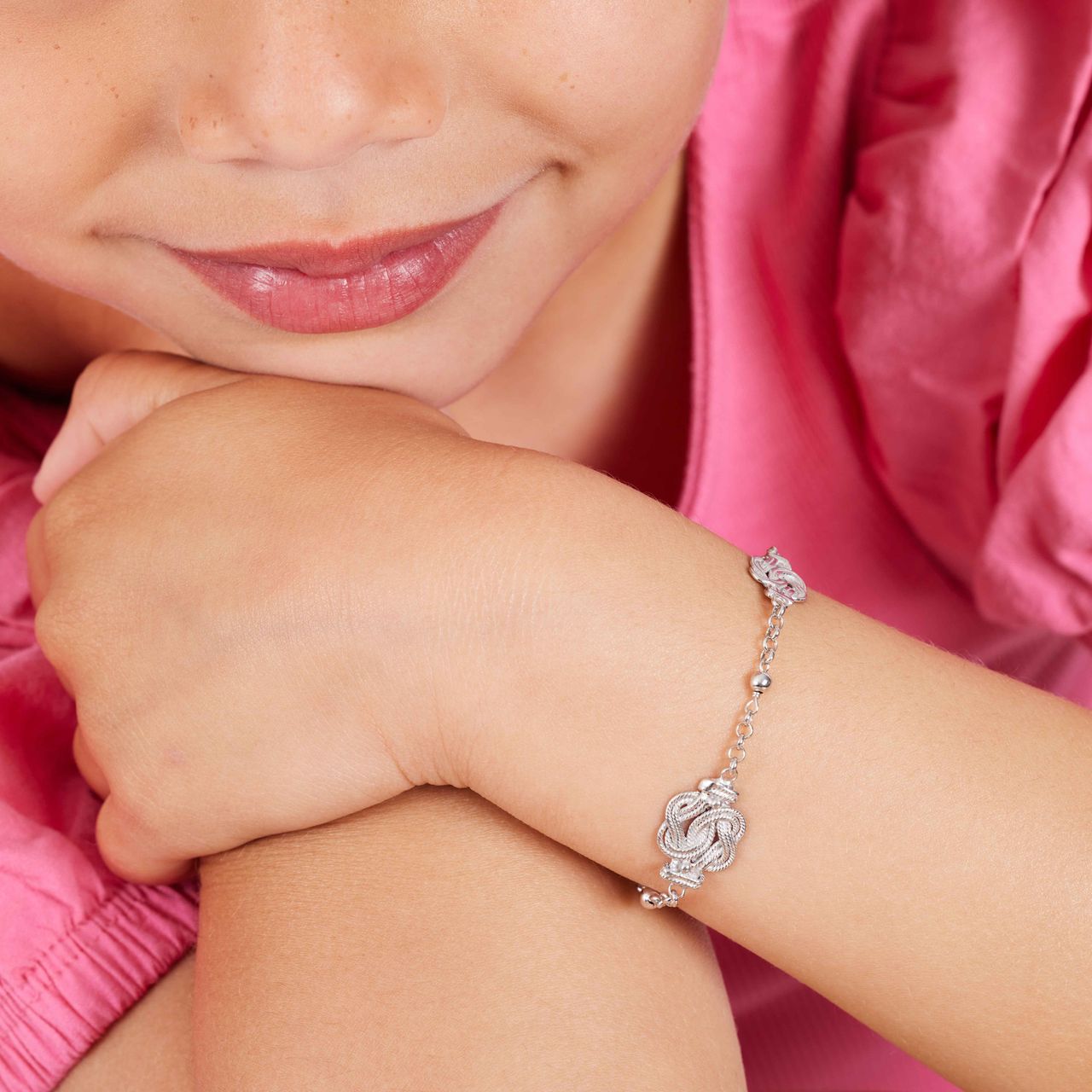 Gerecycleerd zilveren armband Surinaamse mattenklopper. 