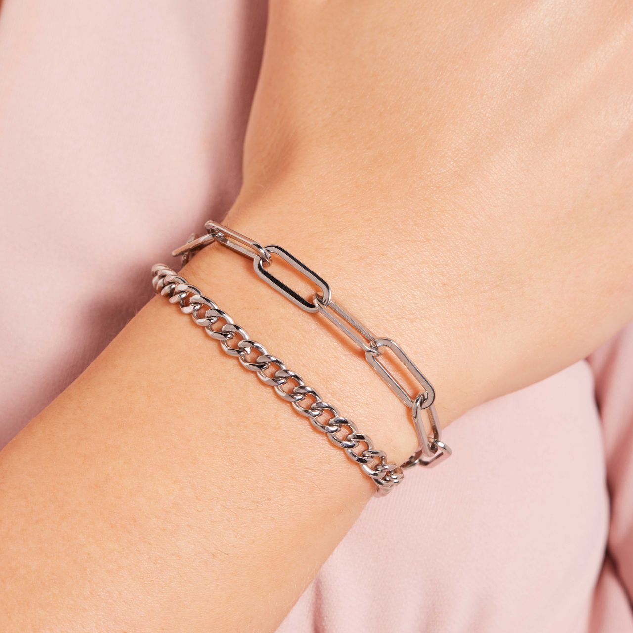 Gerecycled stainless steel armband ariane