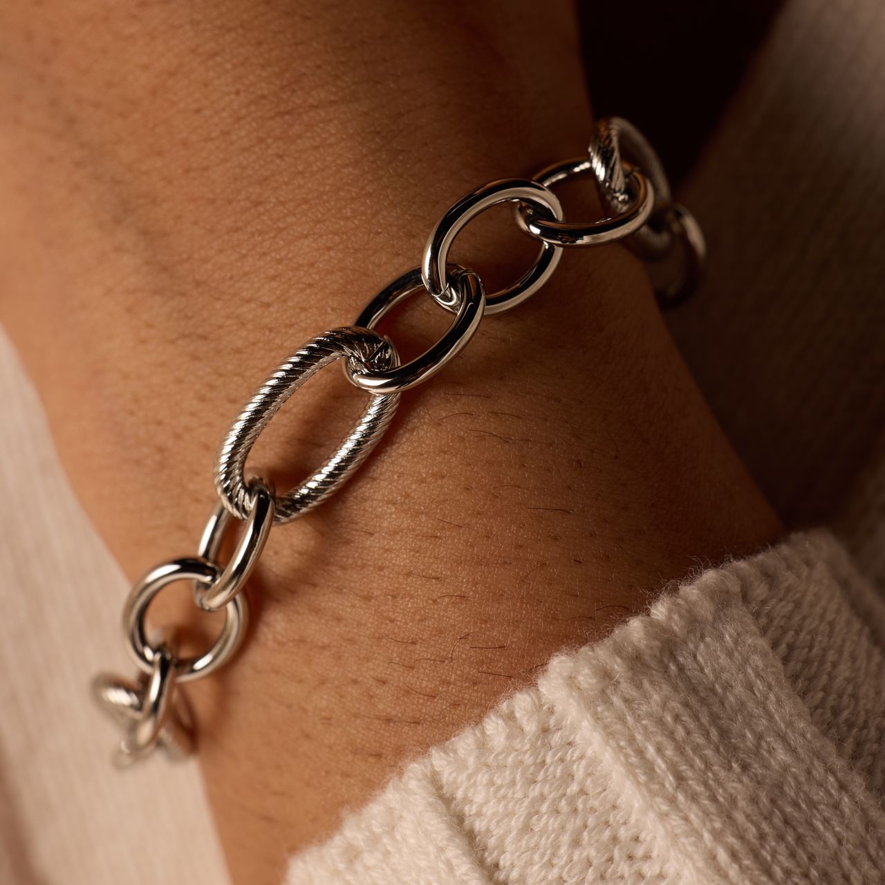 Gerecycleerd stainless steel armband cossette