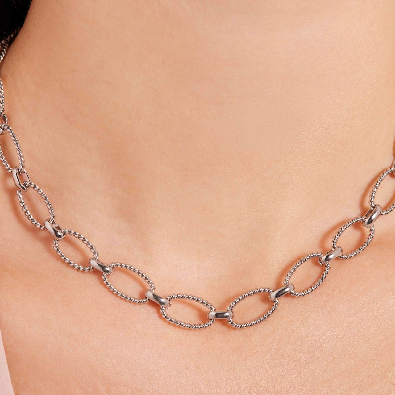 Camille gerecycled stainless steel ketting voor dames