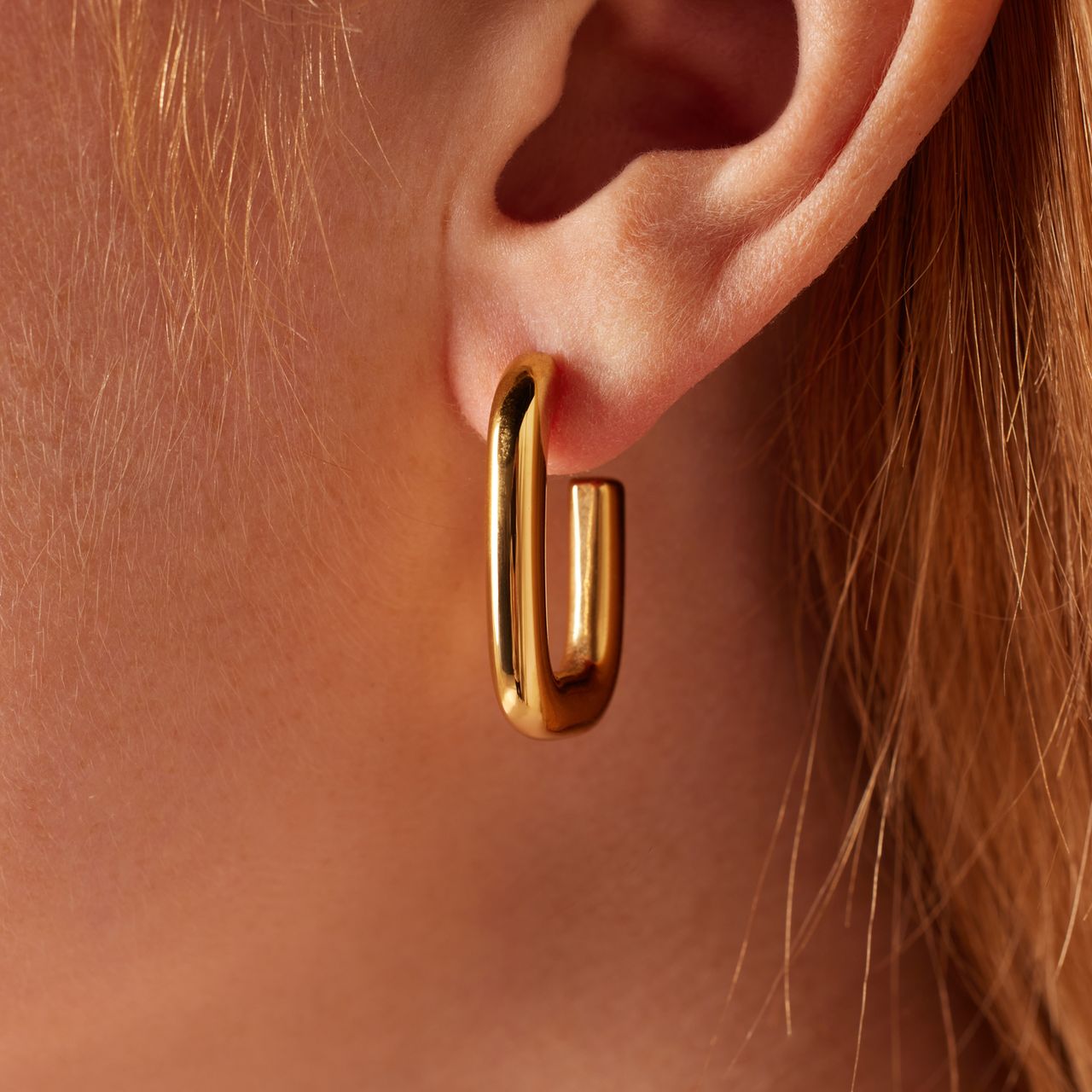 Ohrringe, Edelstahl, vergoldet (750 Gold), Rosalie