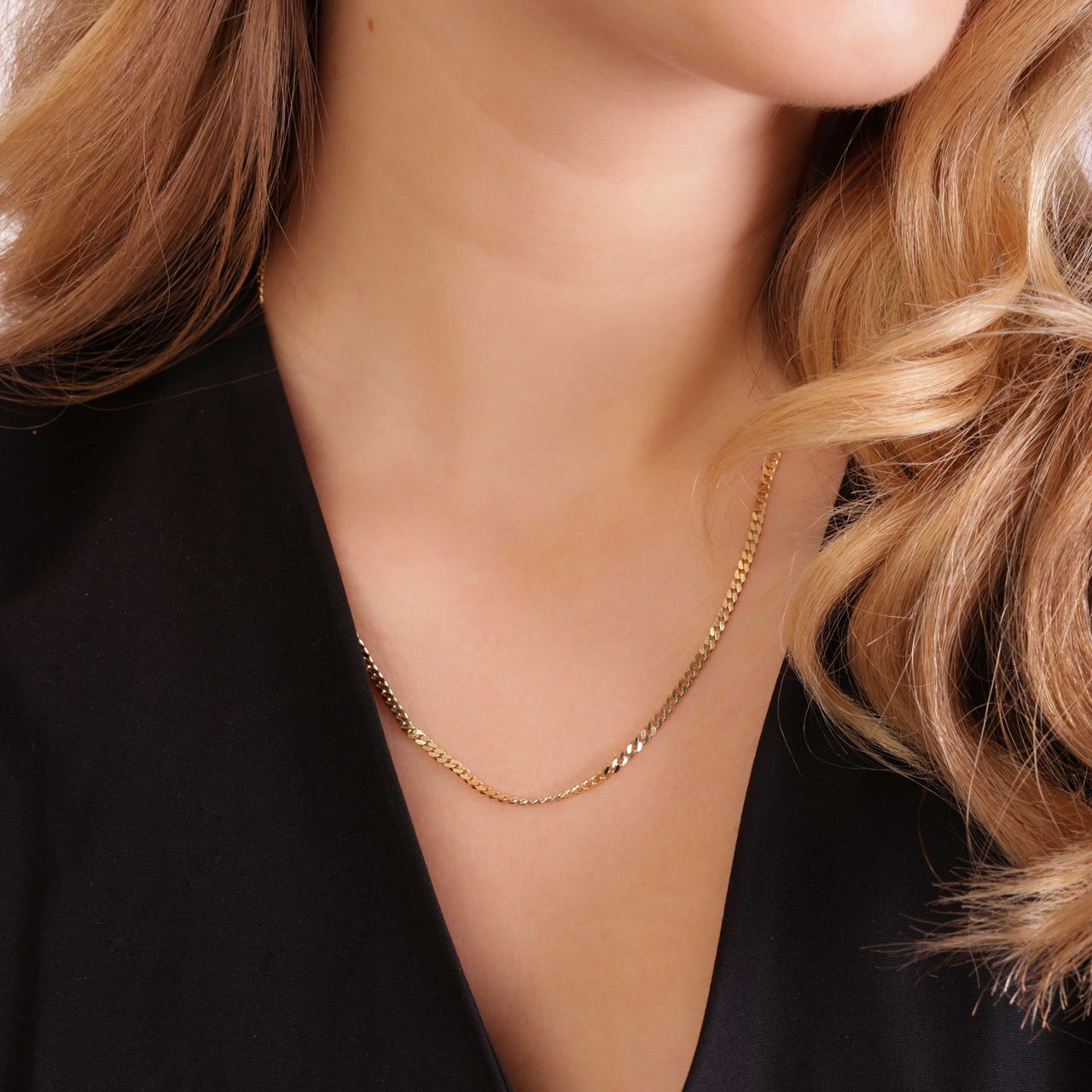 Halskette, 585 Gelbgold, Gourmetglieder, 2,7 mm