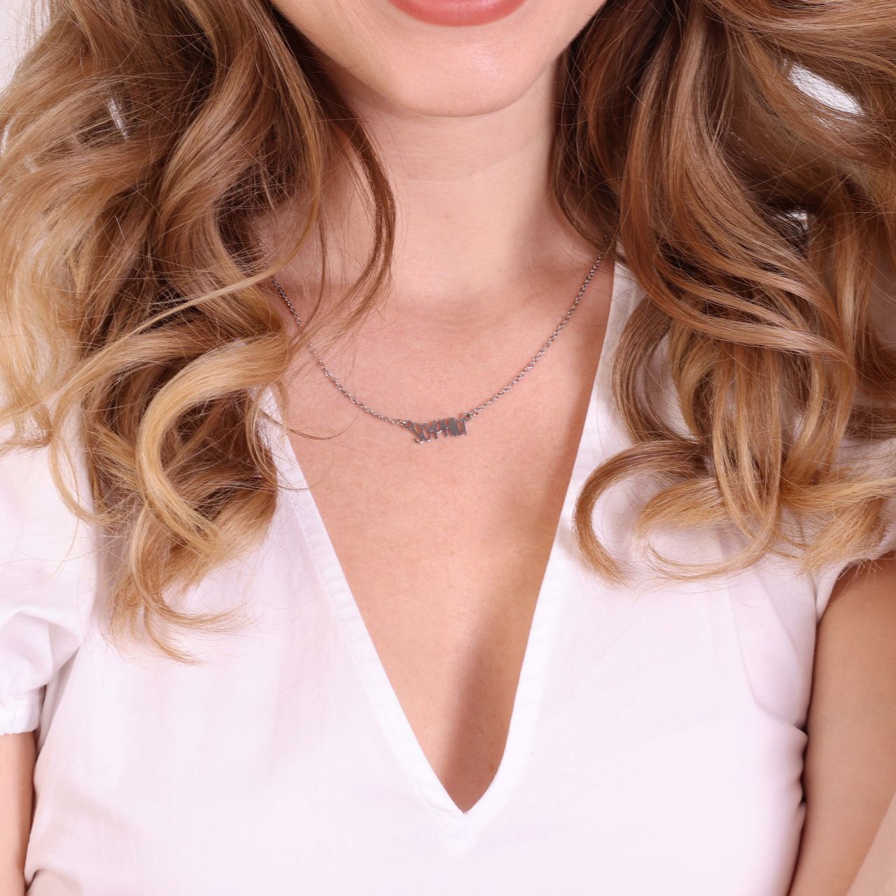 Stainless steel naamketting