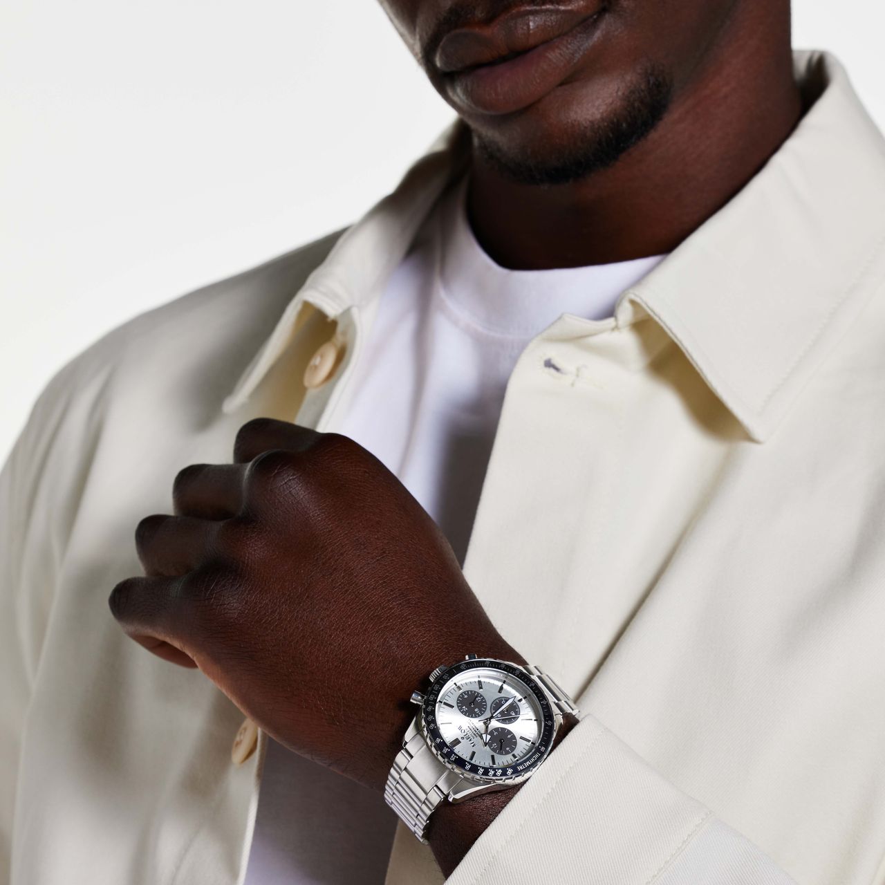 Marlow Miller chronograaf horloge met stainless steel band