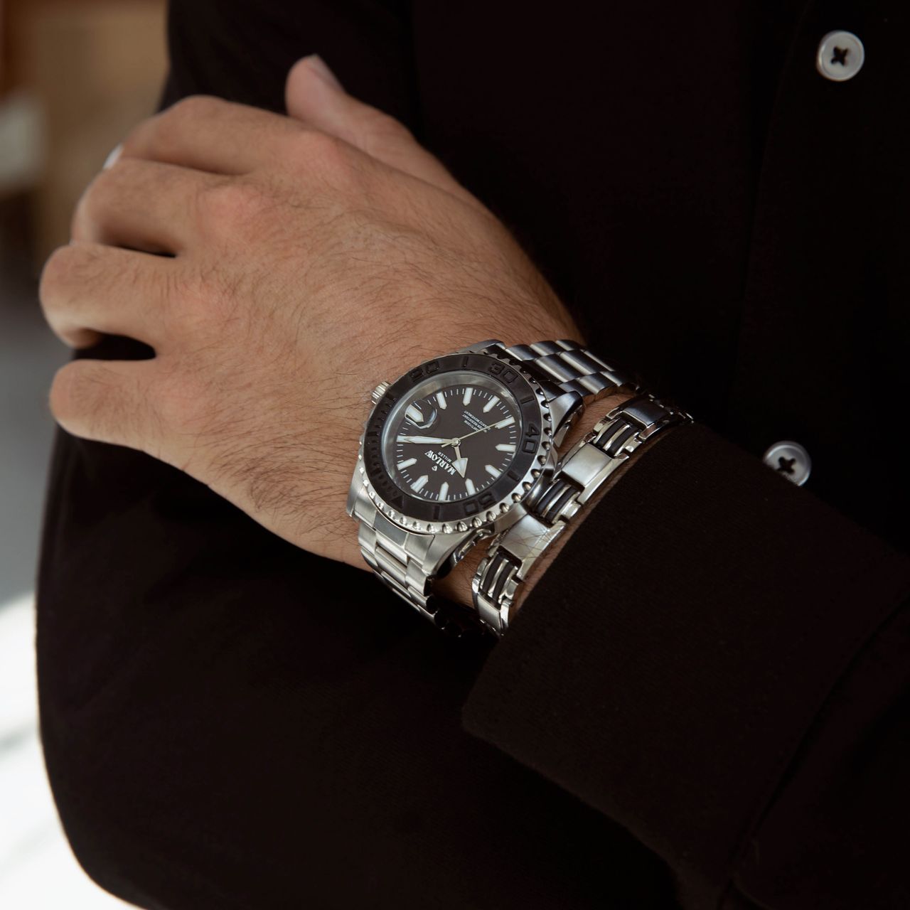 Marlow Miller Geschenkset mit Edelstahlarmband, 19 cm