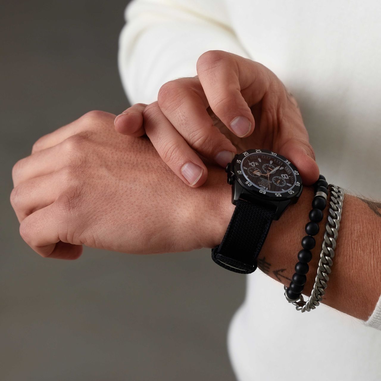 Urban Story Cadeau Set Heren Horloge Zwart