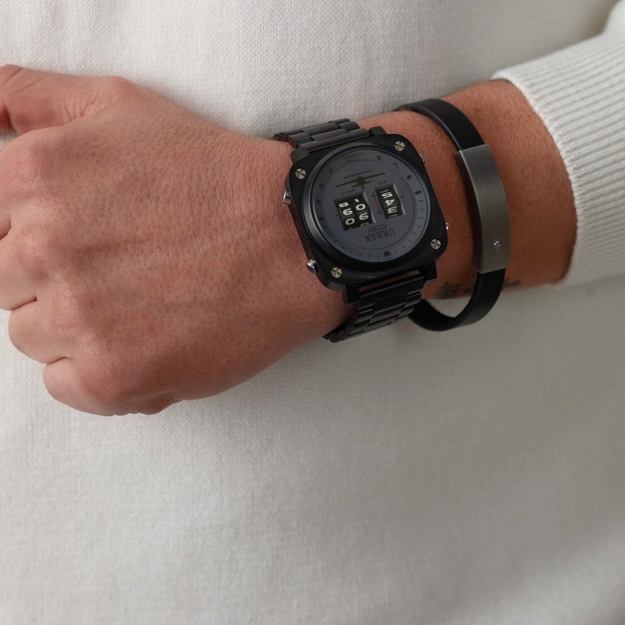 Urban Story horloge met stalen band