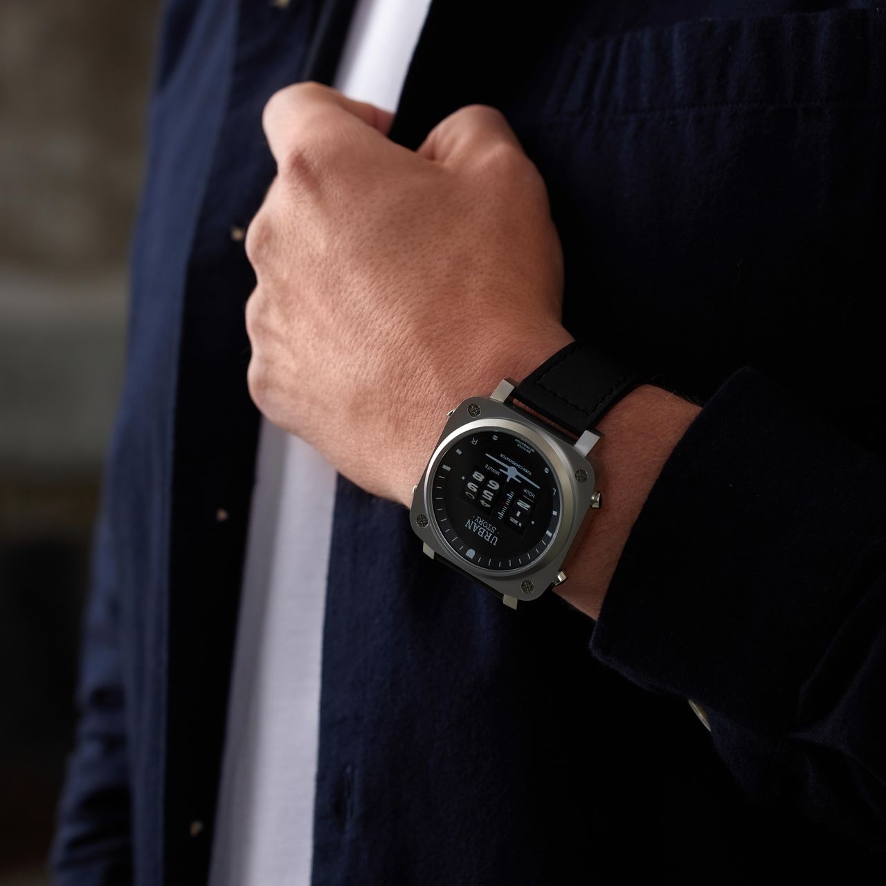 Urban Story horloge met leren band
