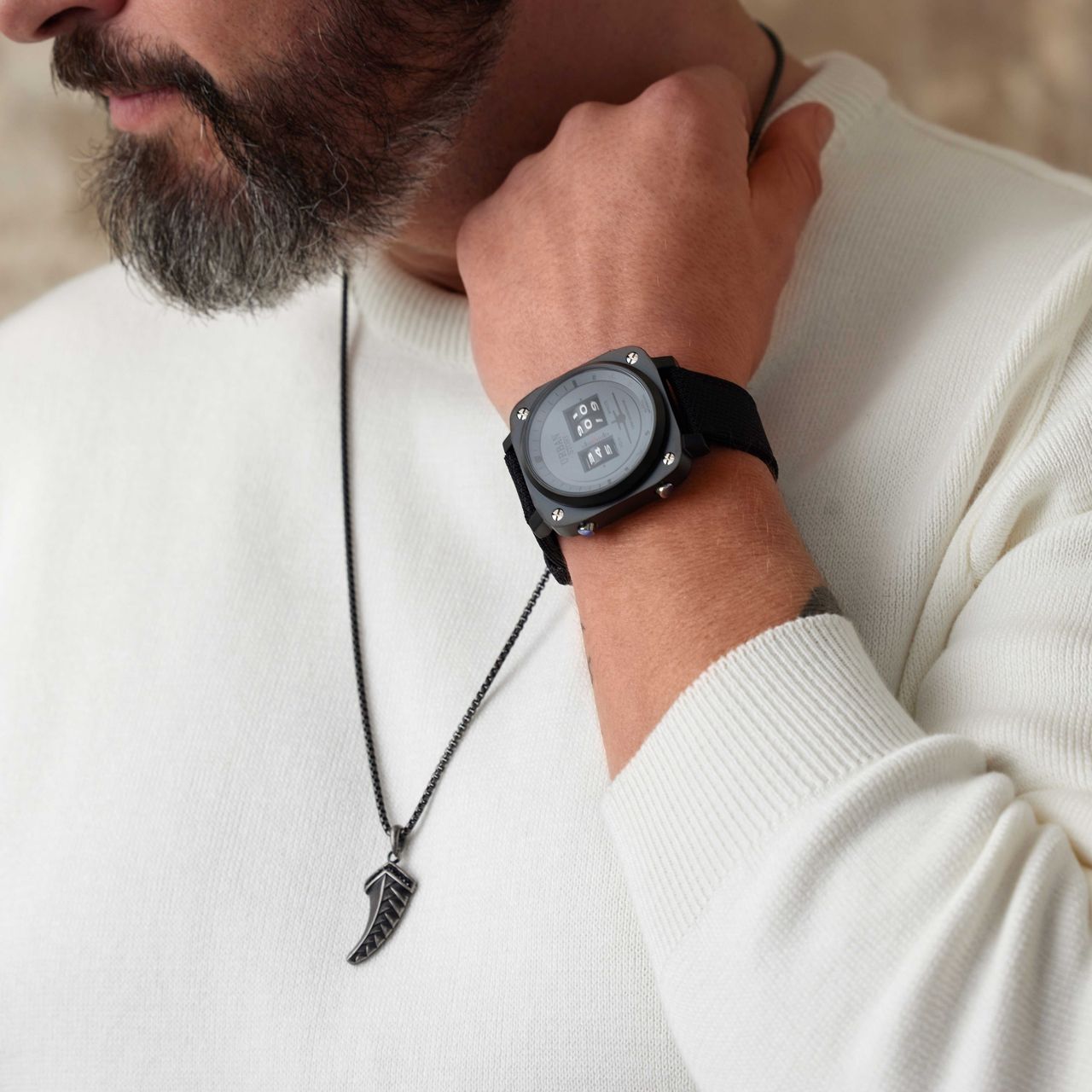 Urban Story horloge met leren band
