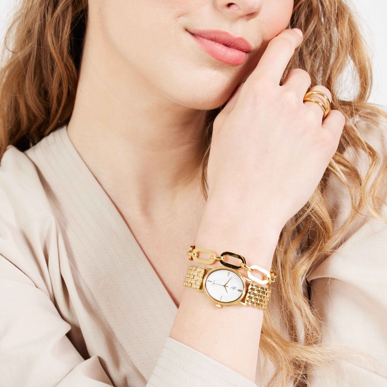 Regal Collection dames horloge met een stalen band