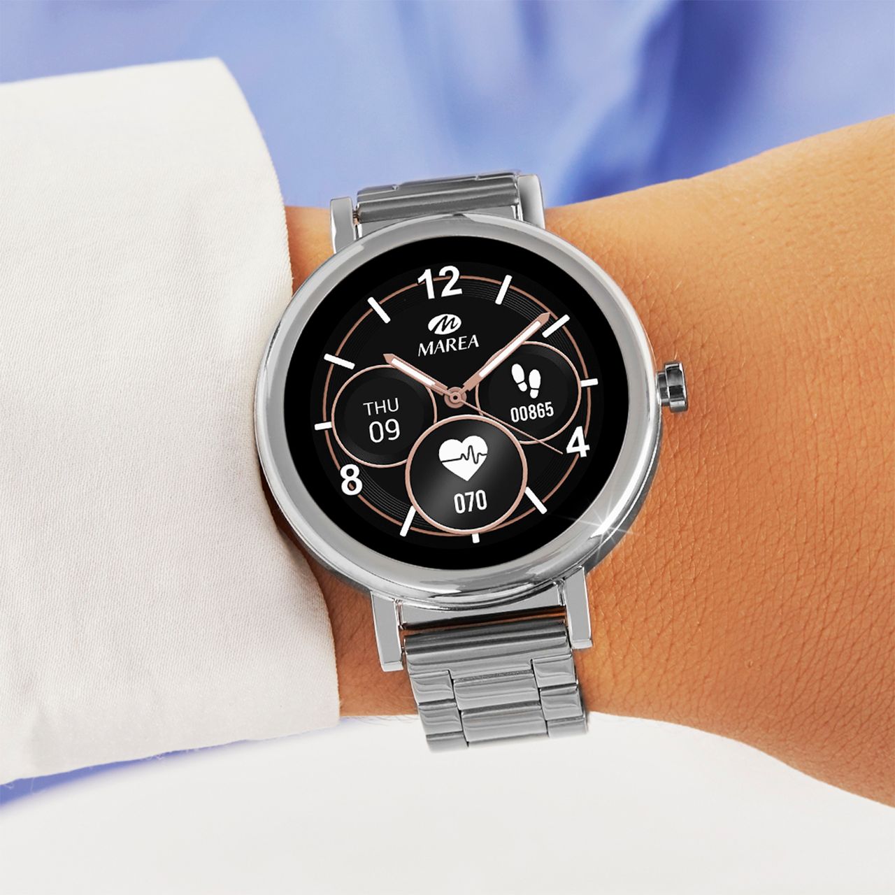 Marea Smartwatch Digitaal Dames Horloge Zilverkleurig B61002/1