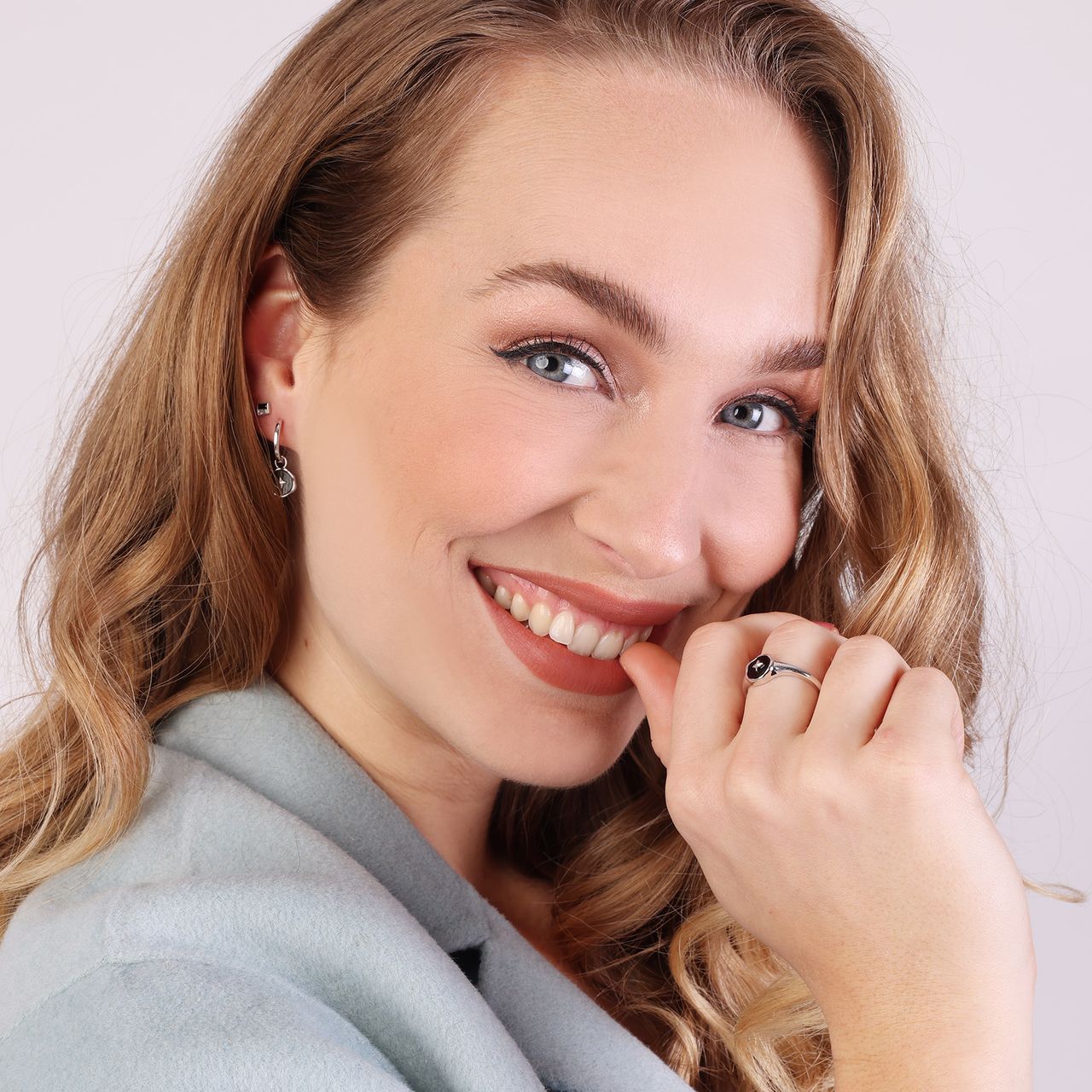 Zilveren ring zwart agaat