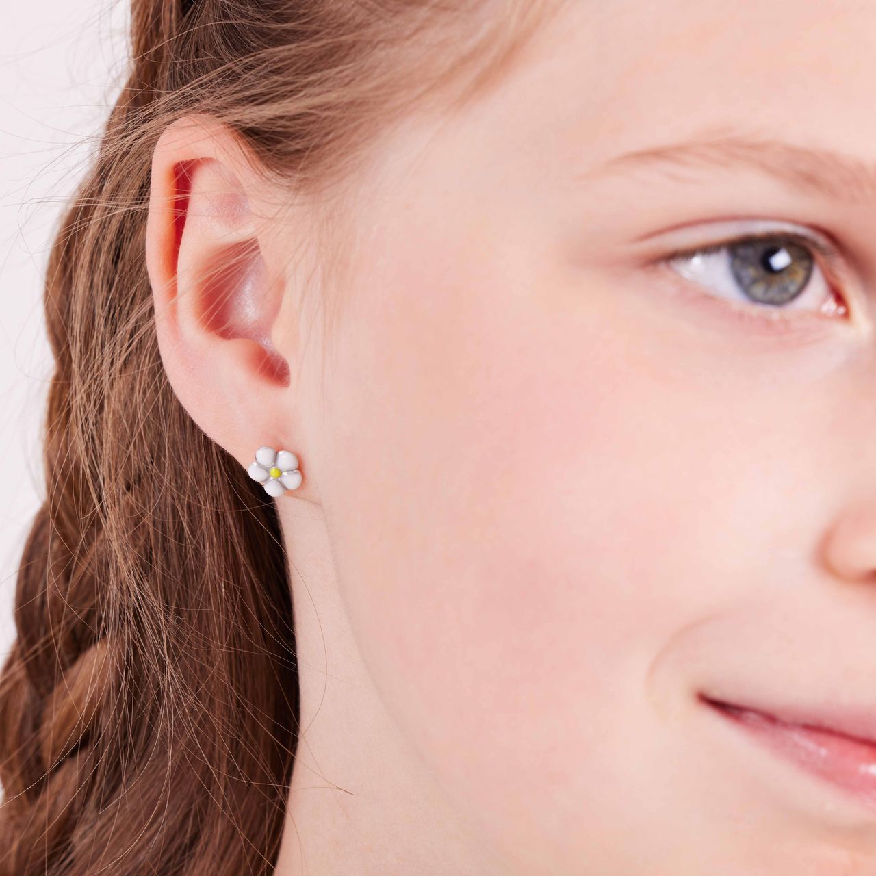 Ohrstecker, 925 Silber, Blume, Emaille