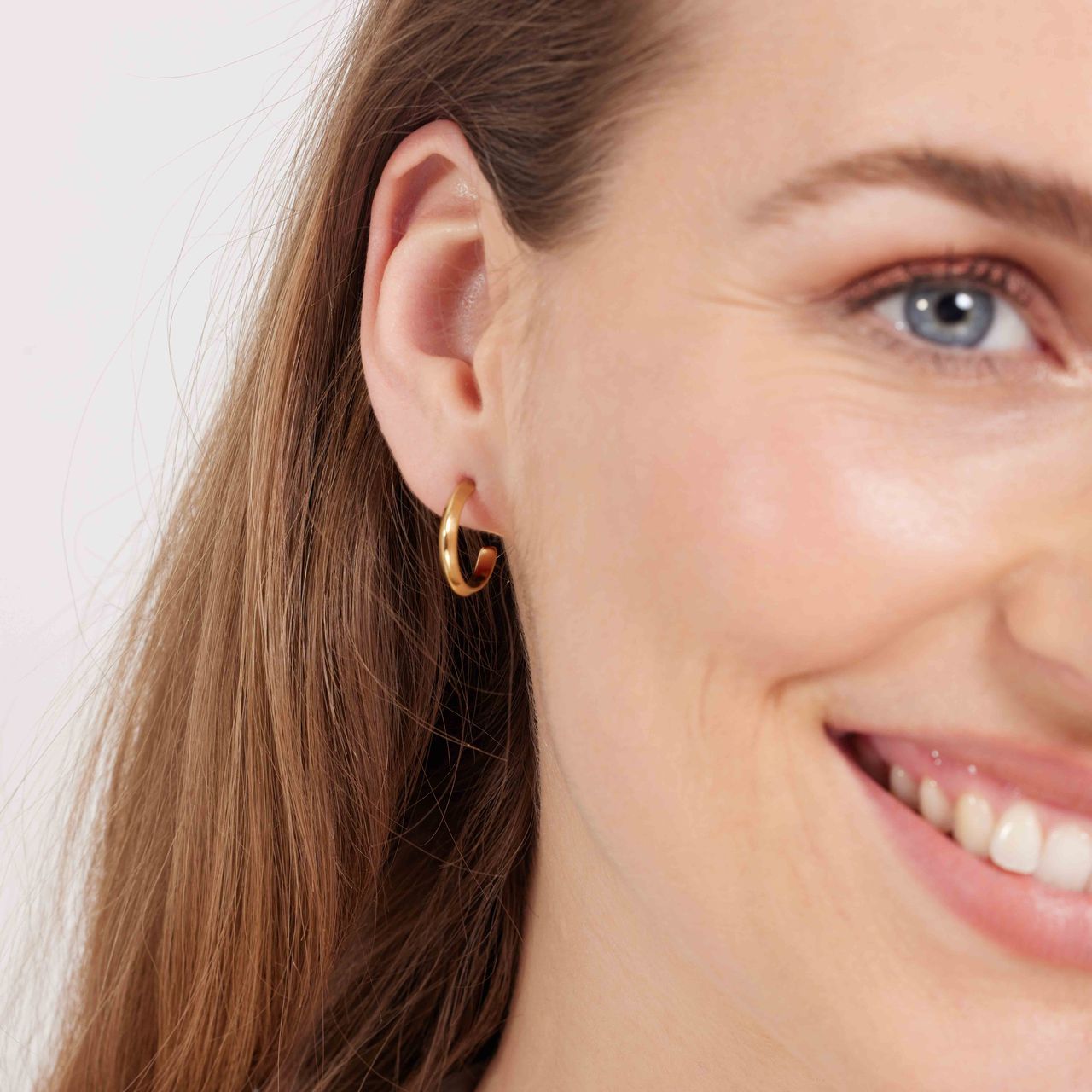 Stalen goldplated oorringen voor dames