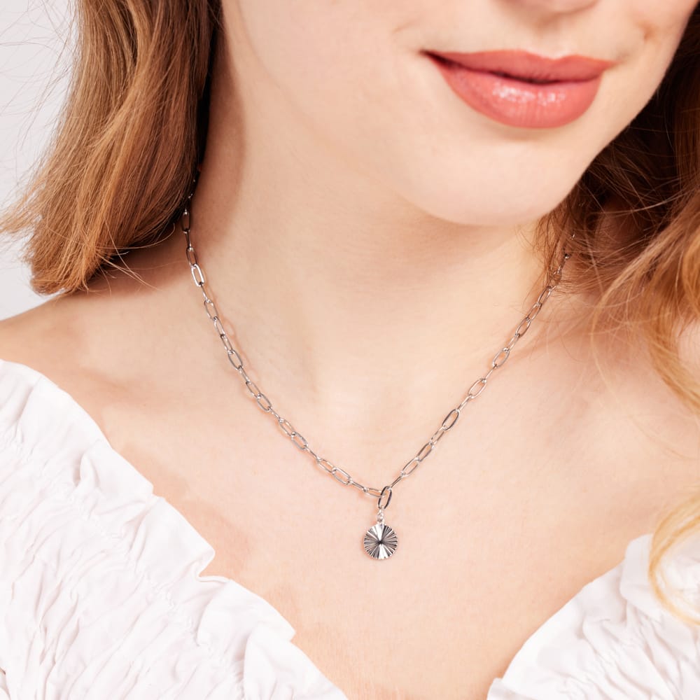 Halskette, Edelstahl, mit Anhänger