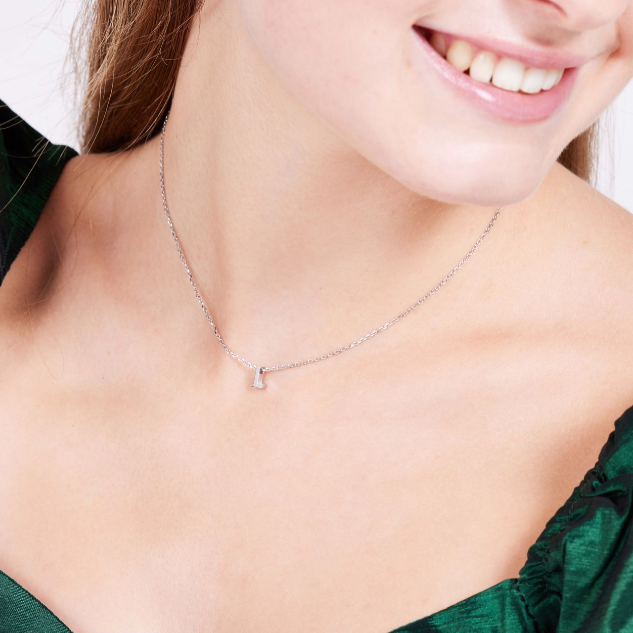 Stainless steel ketting met hanger letter
