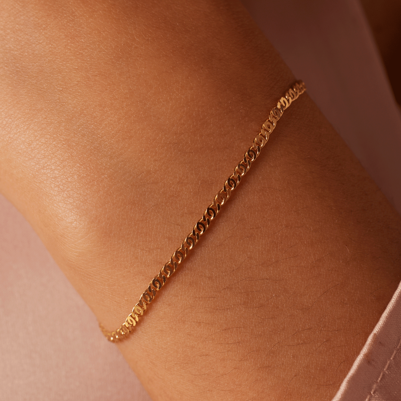 Armband aus 925 Silber vergoldet mit Fantasieglied