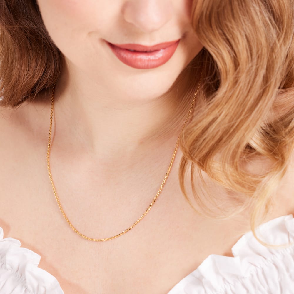 Gerecycleerd zilveren goldplated ketting