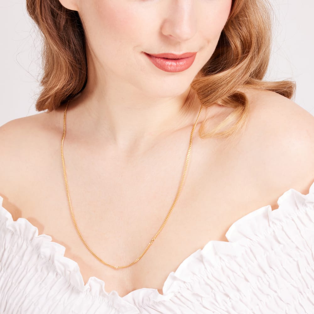 Zilveren goldplated ketting