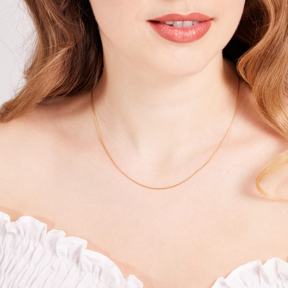 Gerecycleerd zilveren goldplated ketting schakel slang
