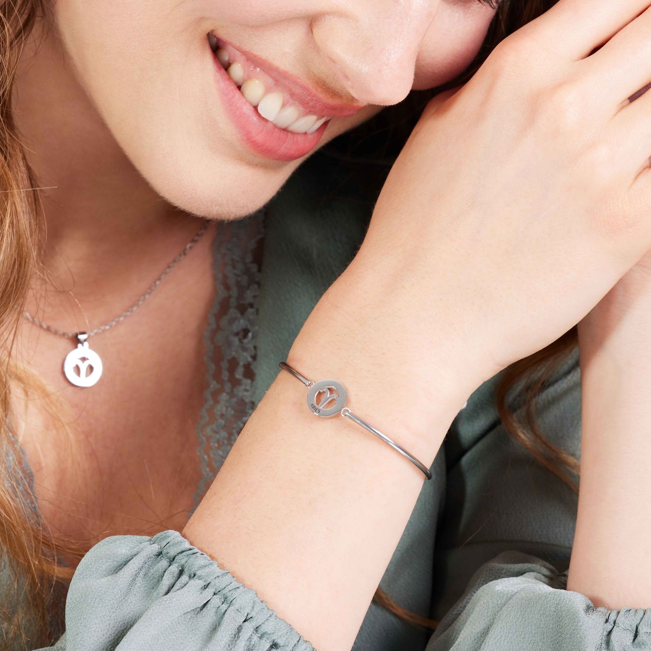 Stainless steel armband sterrenbeeld ram