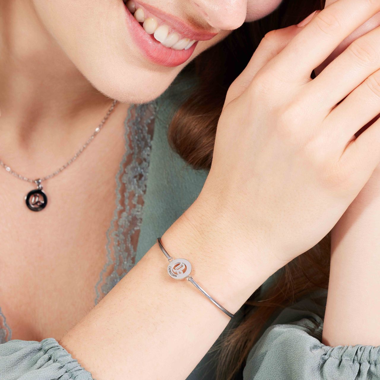 Stalen armband sterrenbeeld steenbok