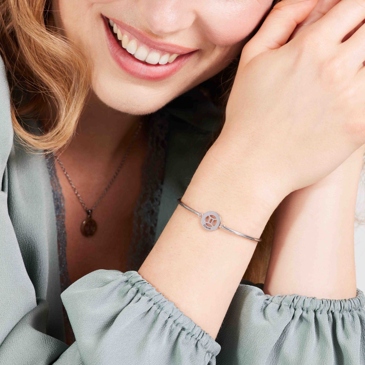 Stalen armband met sterrenbeeld tweeling