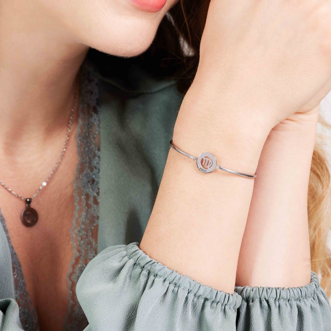 Stalen armband sterrenbeeld maagd