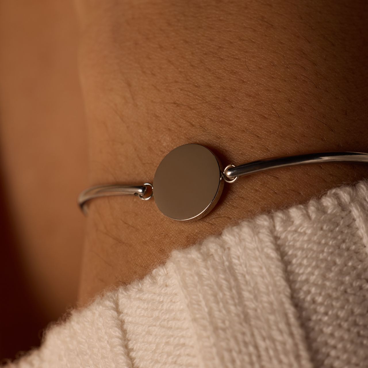 Stainless steel armband met munt